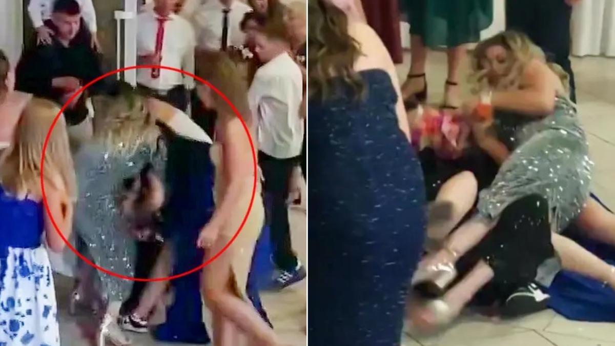 有片/搶捧花變大混戰!3女「地上激烈扭打」險走光
