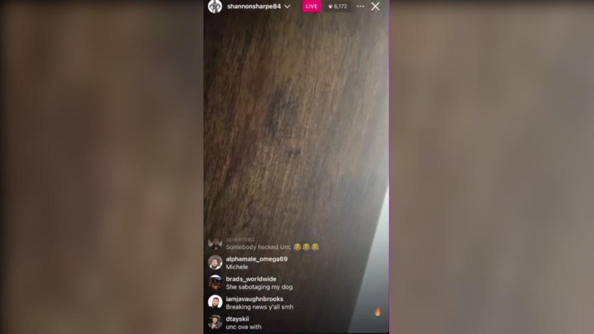 夏普不慎在私密時刻開啟直播。(圖/翻攝自 IG shannonsharpe84)