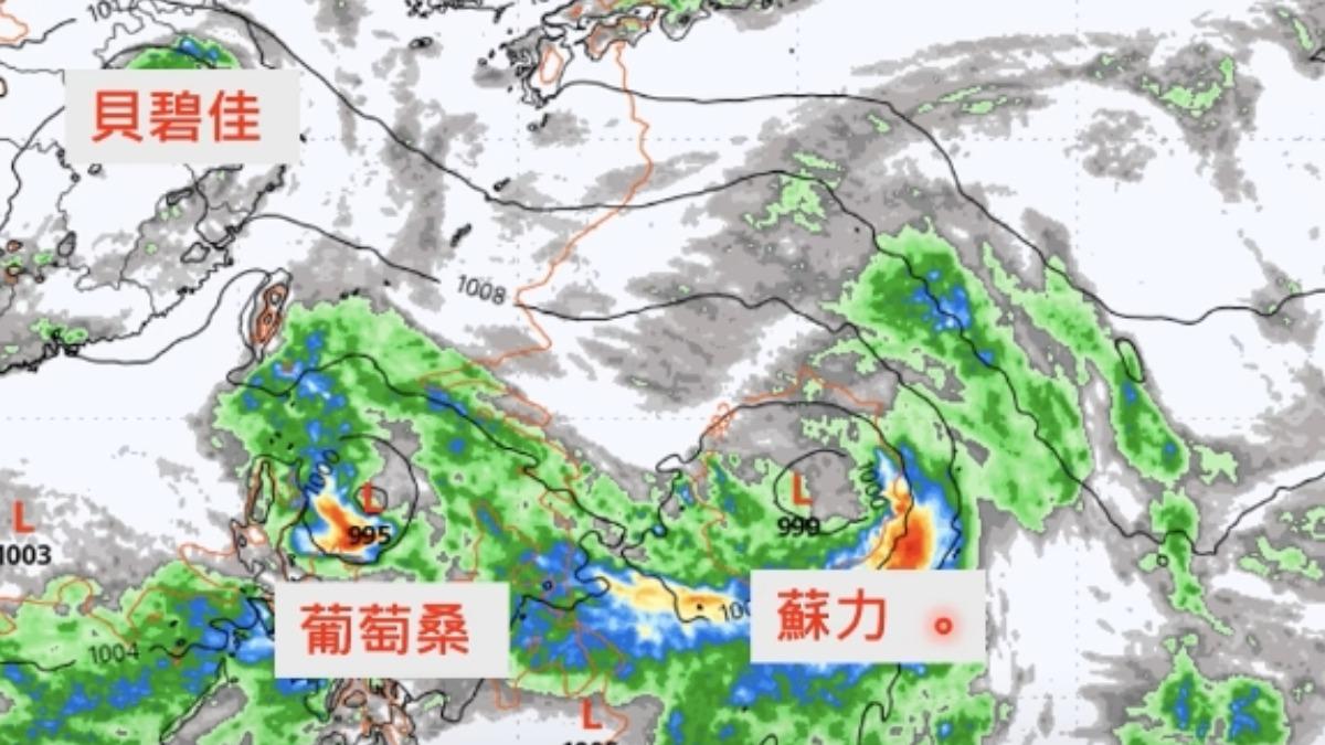 天氣/葡萄桑、蘇力雙颱共舞?最快這時生成 中秋賞月機率曝
