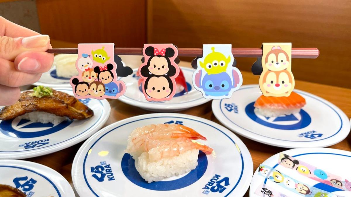 4款疊疊造型的Tsum Tsum「磁鐵書籤」,完美複製遊戲中角色堆疊的可愛模樣。(圖/藏壽司提供)