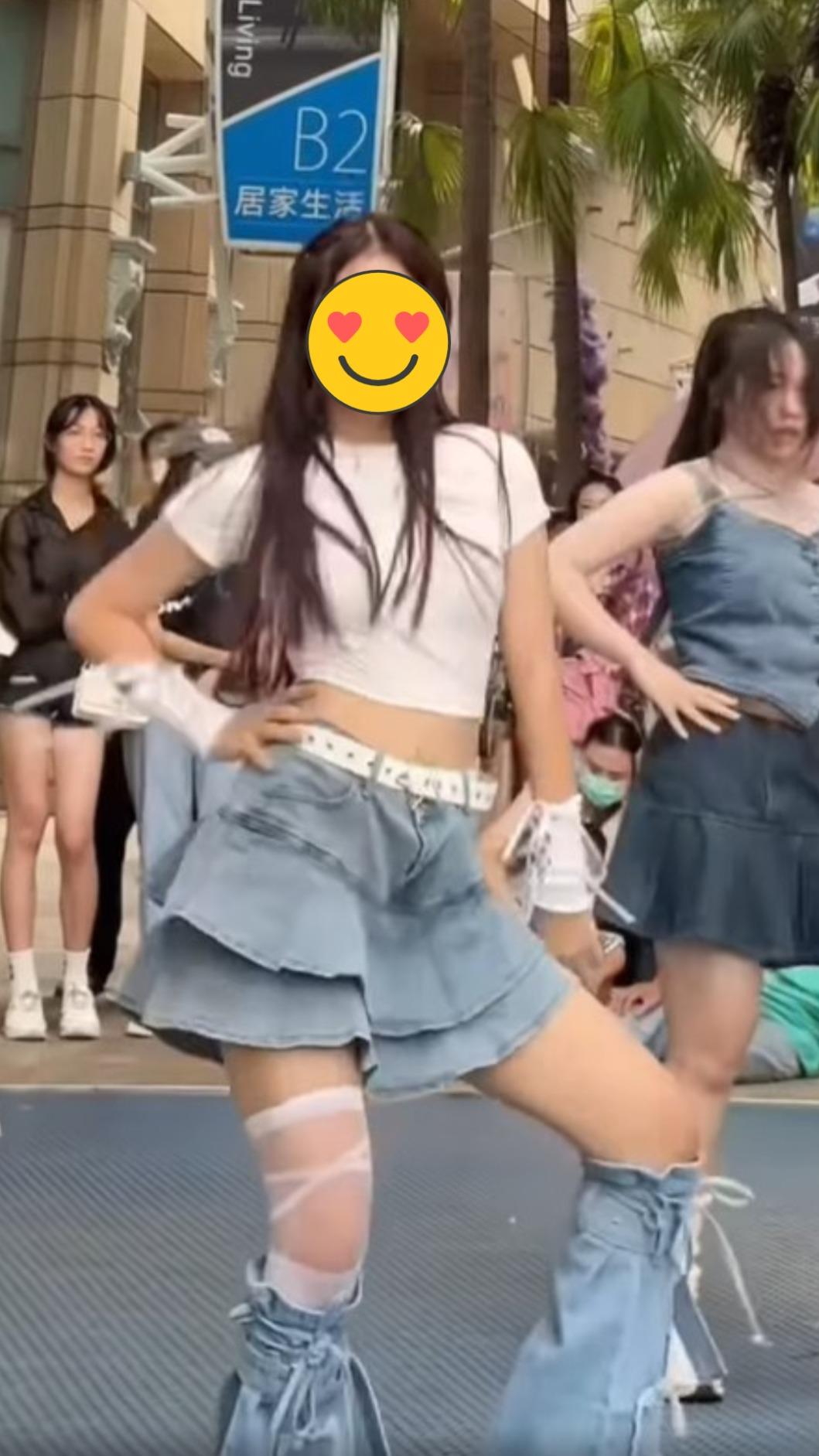 蘇心甯分享女兒的街頭表演影片。(圖/翻攝自蘇心甯臉書)