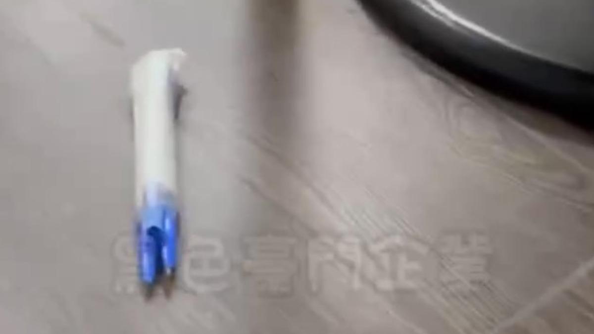 林男施暴用原子筆。（圖／翻攝黑豪家族）