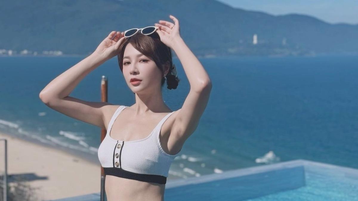 Energy書偉老婆脫了!緊身裙挖兩大洞 「半顆蜜桃」掉出來