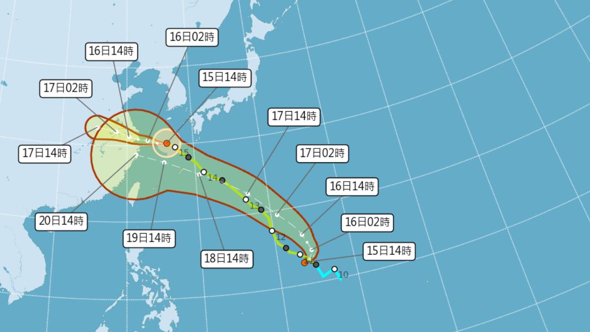 天氣/熱低壓生成!氣象署估:明上半天將增強成「葡萄桑」颱風