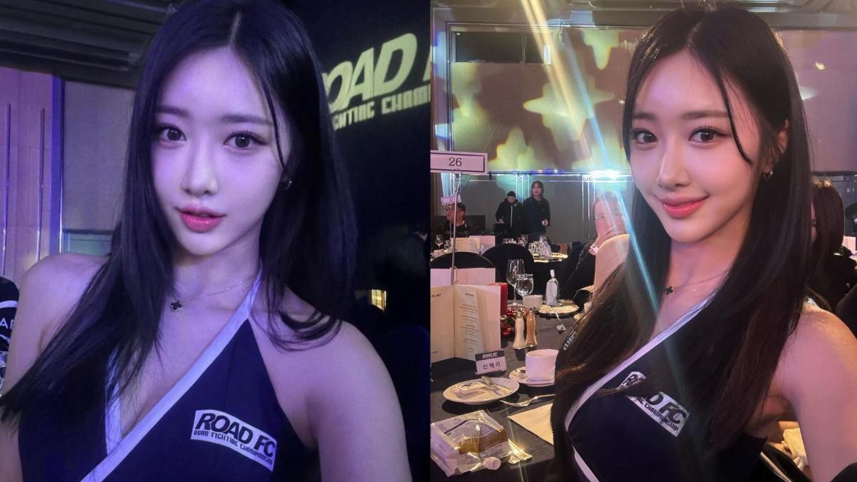 申海莉自2018年起擔任擂台女郎,直到今年8月底才引退。(圖/翻攝自「@shin_haeri_」IG)
