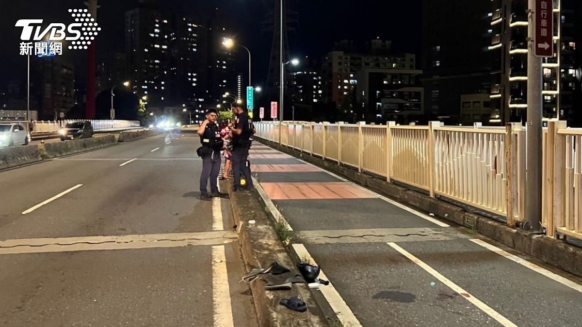 華中橋死亡車禍！50歲男騎士「自撞護欄」爆頭慘死