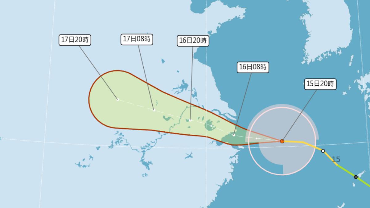 貝碧佳持續增強中 恐成75年來登陸上海最強颱風