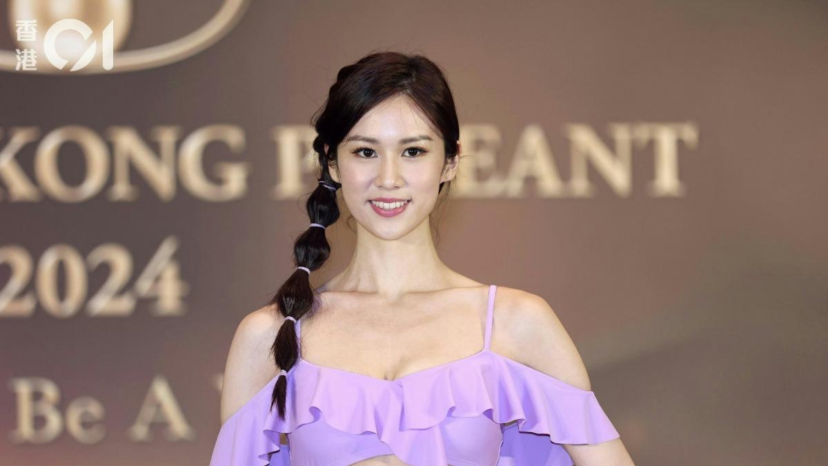 楊梓瑤在2024香港小姐選美中的泳衣照。（圖／香港01）