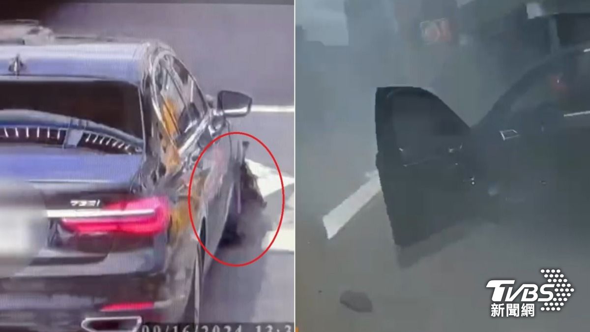 肇事逃逸!新北男開BMW市區沿路撞 2顆前輪爆胎才被抓