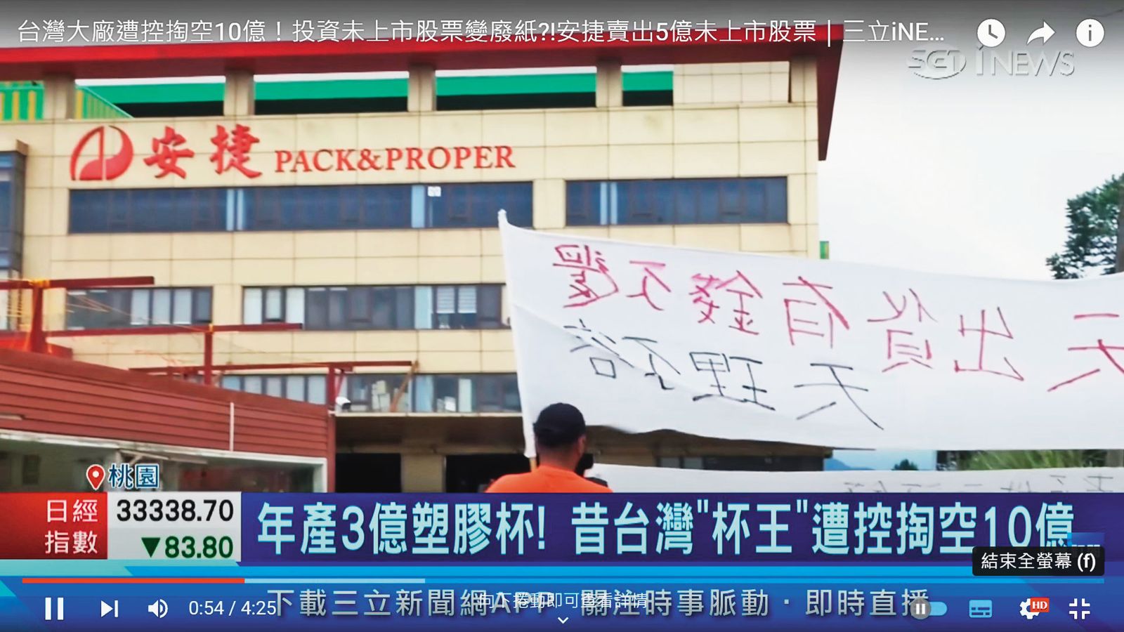 安捷經營團隊涉嫌掏空,還爆發勞資糾紛。(圖/翻攝自三立新聞)