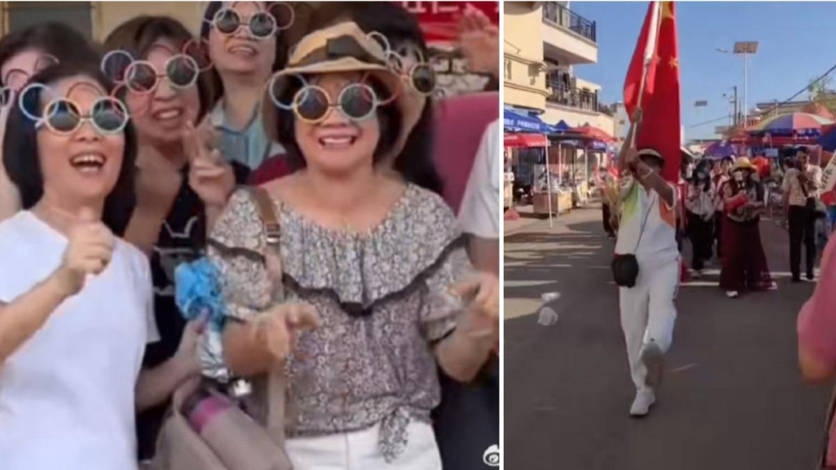 全紅嬋老家每天遭中國大媽團打擾。(圖/翻攝自 微博)