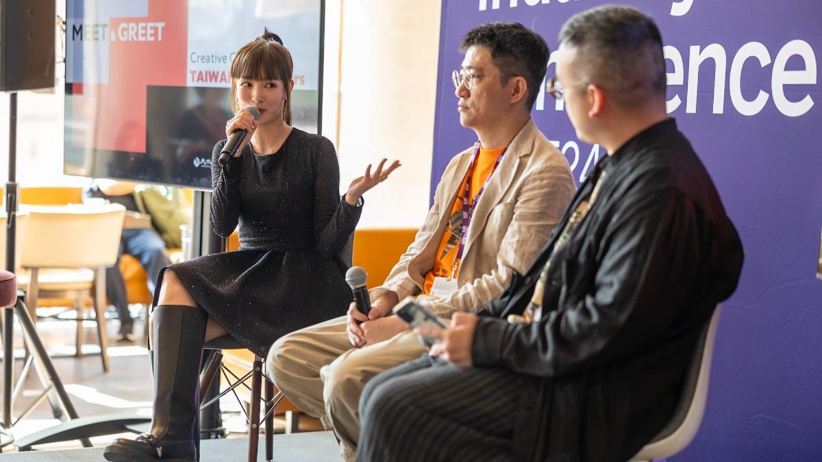 王淨驚喜香菜成為國際共通的笑點。(圖/文策院提供)