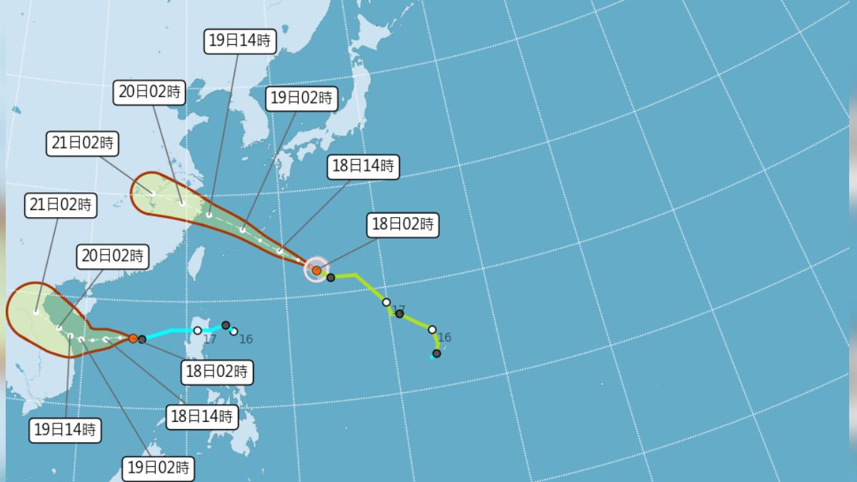 颱風路徑預測圖。(圖/中央氣象署)