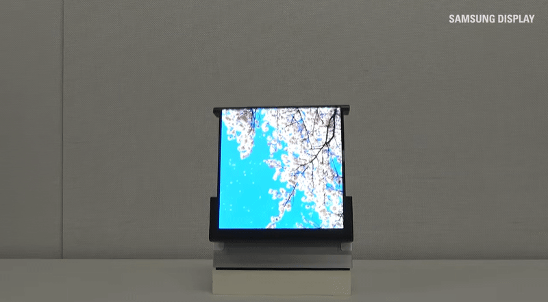 三星曾在今年SID年會展示「可捲曲螢幕」的產品。（圖／翻攝自Samsung Display影片）