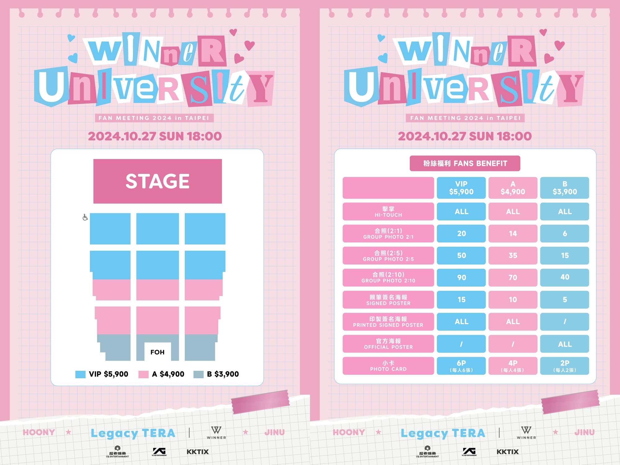 WINNER見面會座位圖、福利內容已公開。(圖/超奇娛樂提供)