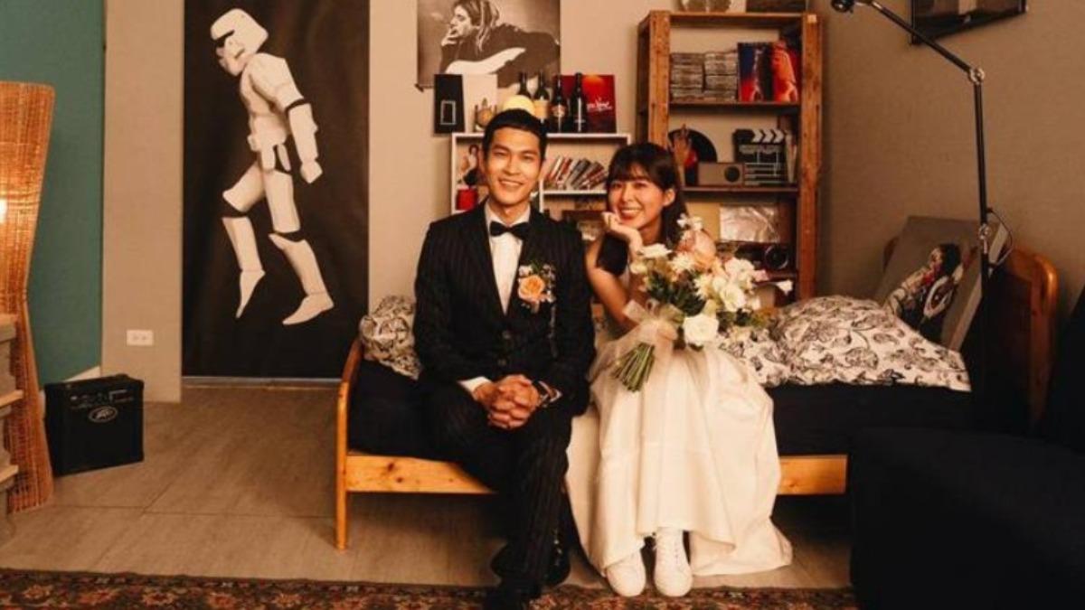 阿奎及插畫家老婆33即將升格二寶爸媽,對此期待又緊張。(圖/相信音樂提供)