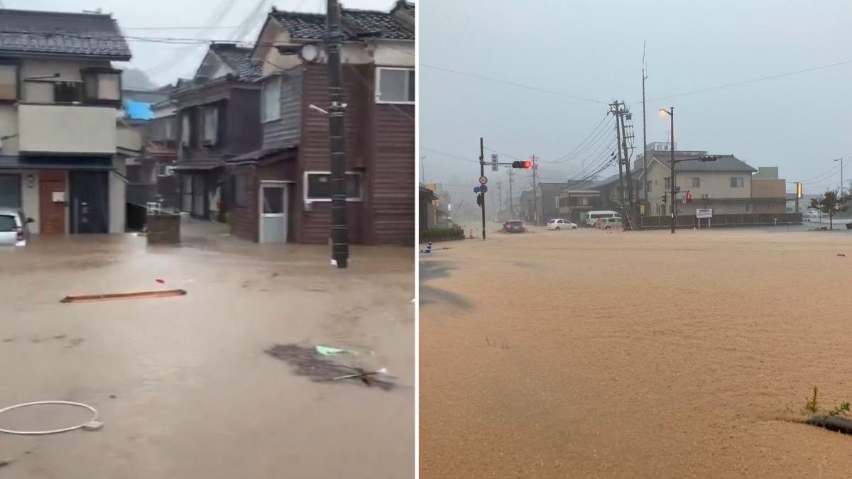破紀錄暴雨狂轟!能登半島恐現「十年一遇災情」 1死2村淪孤島
