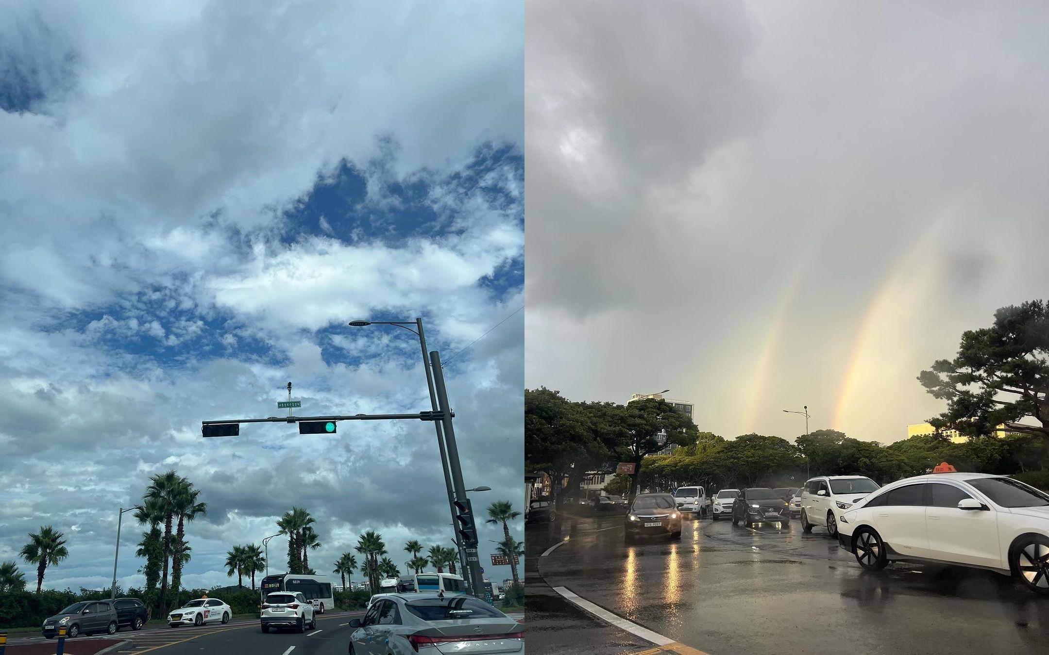 由於婚禮前一天還在下雨，讓姜基棟哀求老天別下雨了。（圖／翻攝自姜基棟IG）