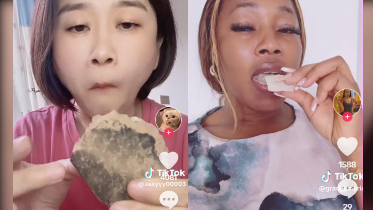 Tiktok掀「吃土」風潮 網紅猛嚼:改善膚質抗老