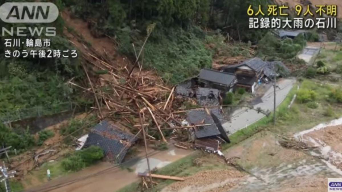日本能登破紀錄暴雨奪6命!115村落淪孤島 多棟房屋遭沖走