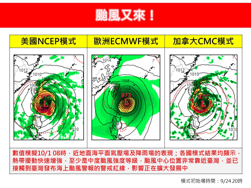 各國數值模擬顯示下週可能有秋颱。（圖／翻攝自林老師氣象站臉書）