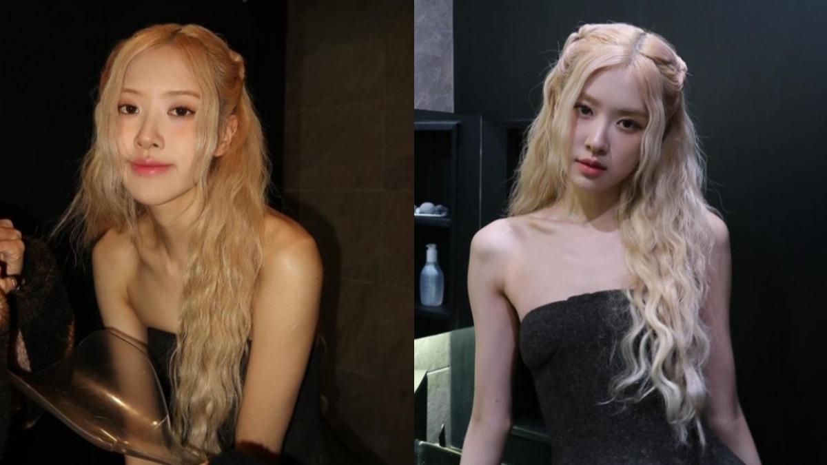 流雨燙公主頭是Rosé另一個廣受好評的髮型選擇。（圖／翻攝自Rosé IG）