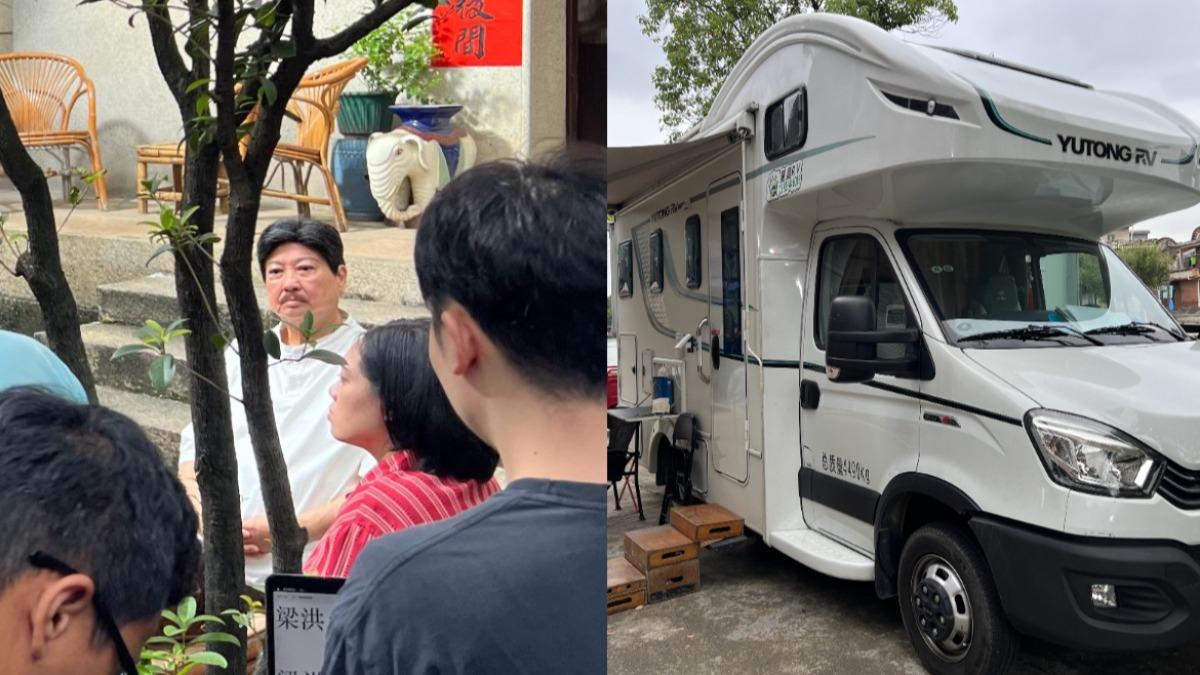 洪金寶赴陸拍戲，劇組給予專屬露營車高規格待遇。（圖／翻攝自微博）
