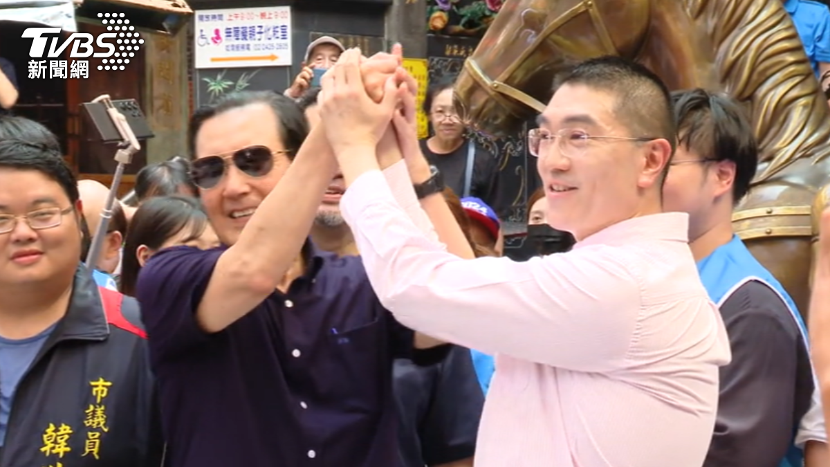 前總統馬英九赴基隆護樑為謝國樑站台。(圖/TVBS資料照)