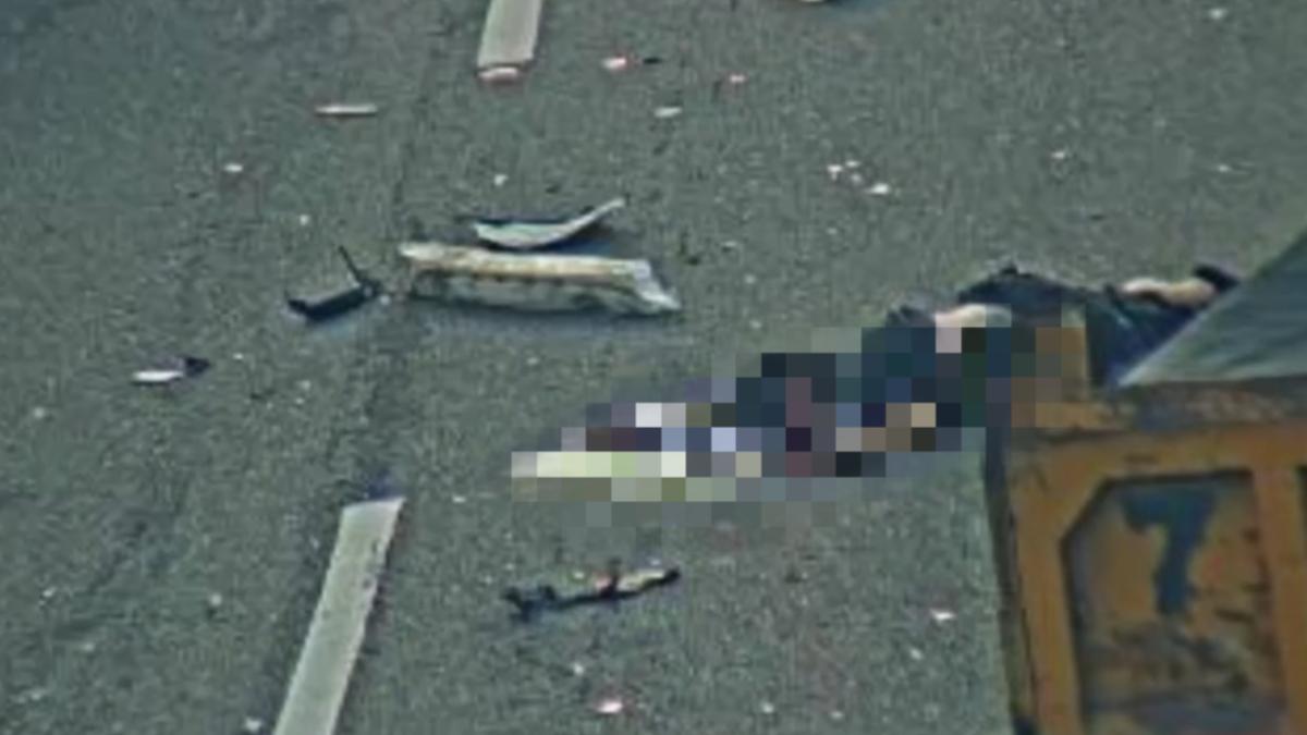 國三寶山段死亡車禍!他放警示牌遭砂石車追飛 脖掛輪圈慘死路中