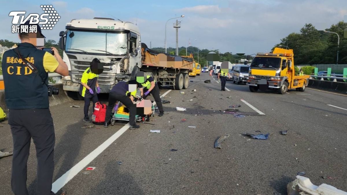 國三寶山段死亡車禍。(圖/TVBS)