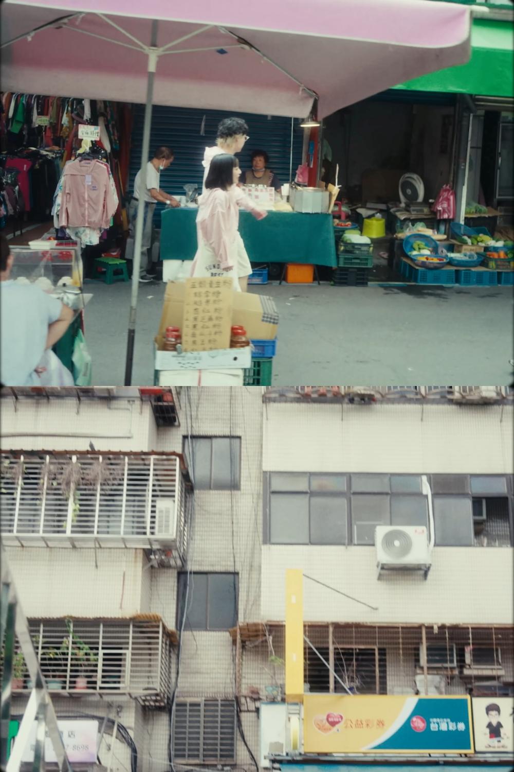 對於台灣人再熟悉不過的市場、室外機等街景,卻對日本人很新鮮。(圖/翻攝自luve YouTube)