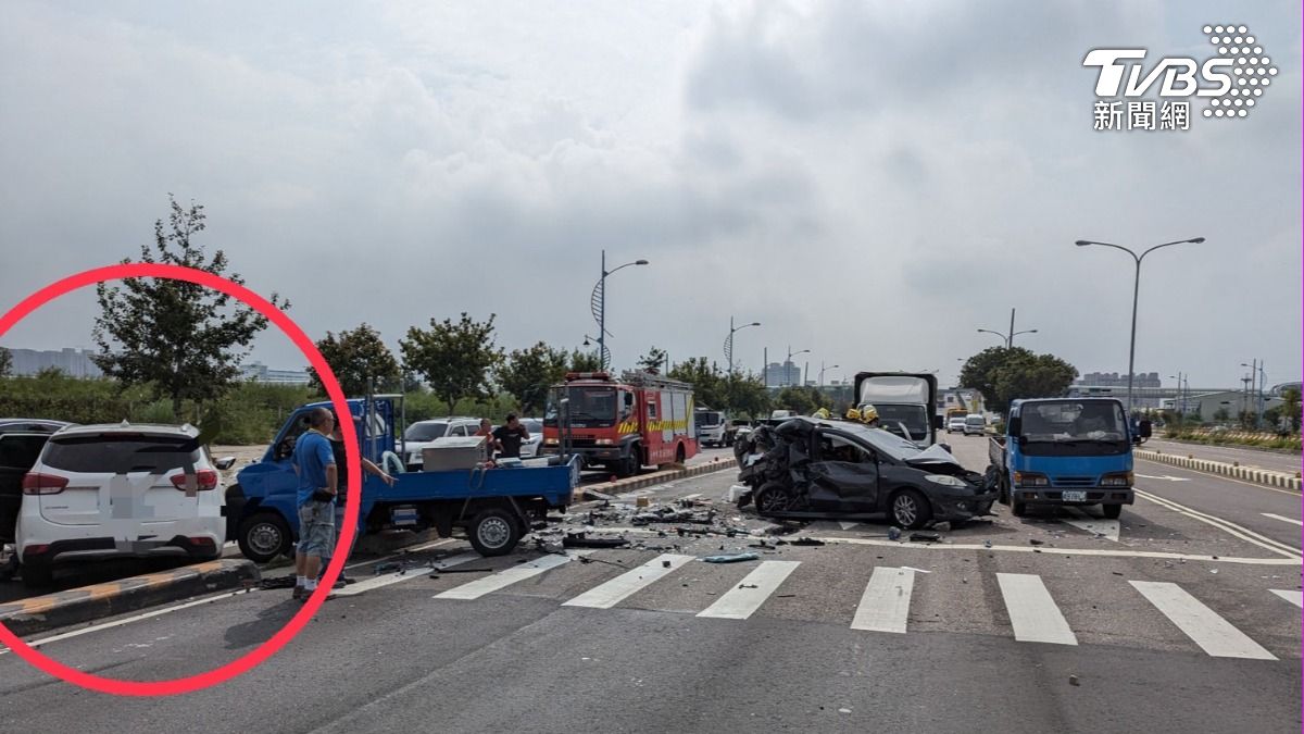 台中4車連撞!43歲女直衝重傷 波及停等紅燈酒駕男慘骨折