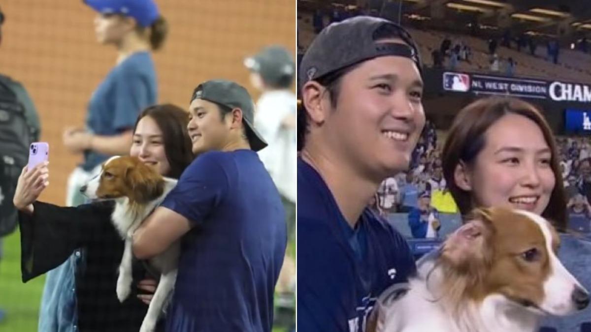 大谷首嚐分區冠軍!愛妻真美子攜愛犬現身 網友暴動:美貌爆發
