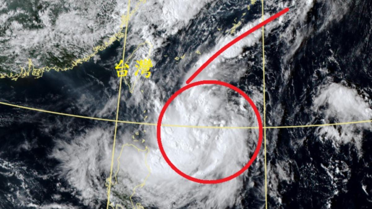天氣/台灣東方出現「6」字形 鄭明典:颱風與東北季風發生共伴