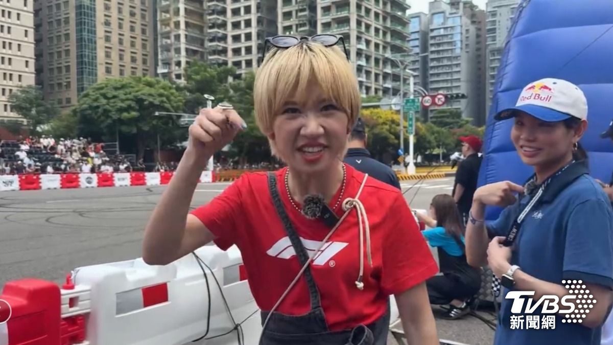 Lulu被現場車速所震撼,戴資穎也現身會場。(圖/TVBS)