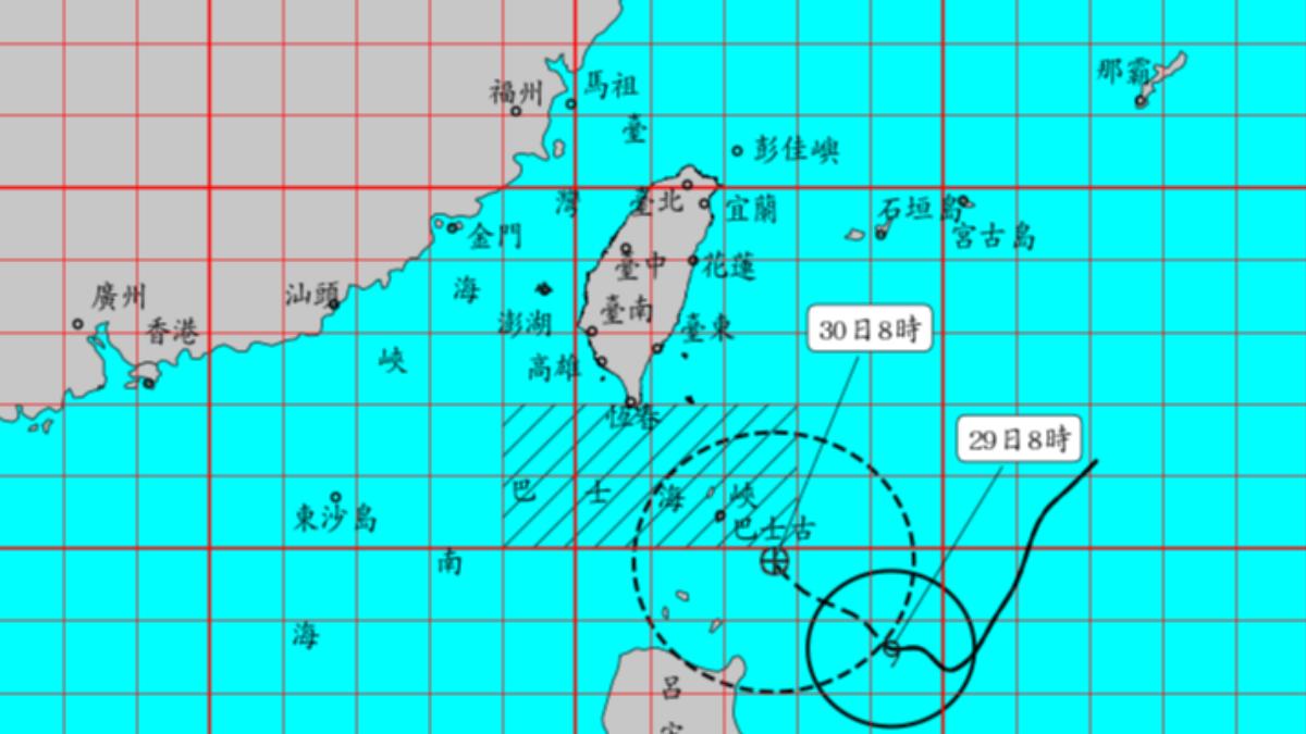 天氣/颱風山陀兒08:30發海警!東部首當其衝 週二、三雨勢劇烈