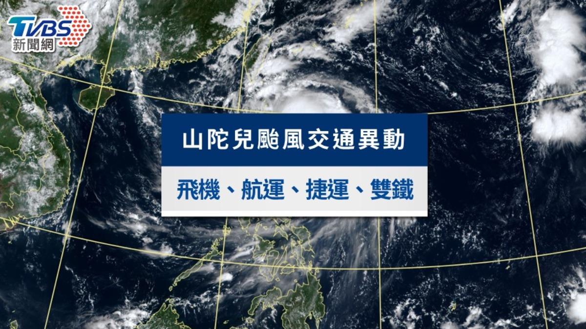 山陀兒颱風交通異動》飛機／航運／捷運／台鐵火車／高鐵不斷更新