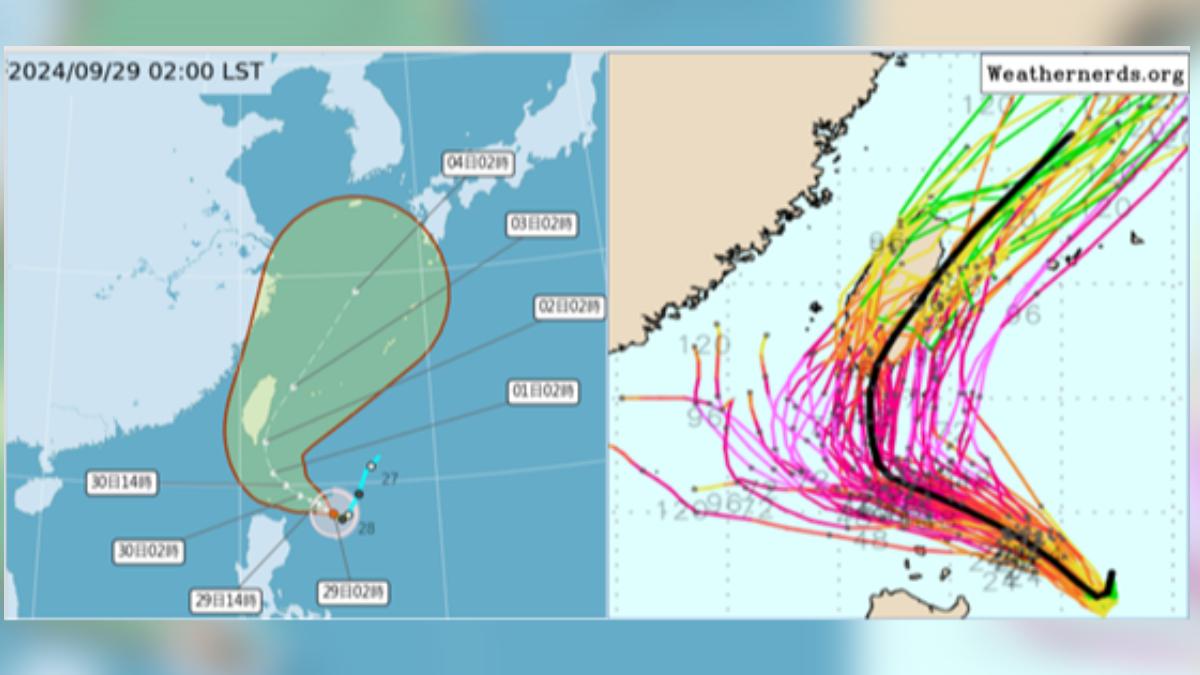 吳德榮表示,山陀兒不排除登陸,雨勢影響最明顯時間點在週二週三。(圖/翻攝「三立準氣象.老大洩天機」專欄)