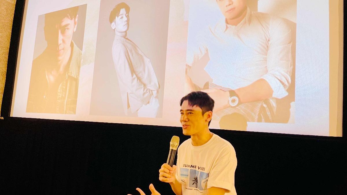 邱志宇在講座上分享演藝經歷。(圖/海鵬提供)