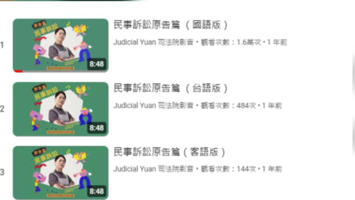 圖/翻攝YT自 Judicial Yuan 司法院影音