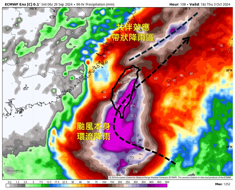 共伴鋒面對於陸地上的影響可能不大。。(圖/翻攝自天氣職人吳聖宇臉書)