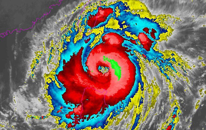 山陀兒颱風暴風圈今晚觸陸。(圖/翻攝自NOAA)