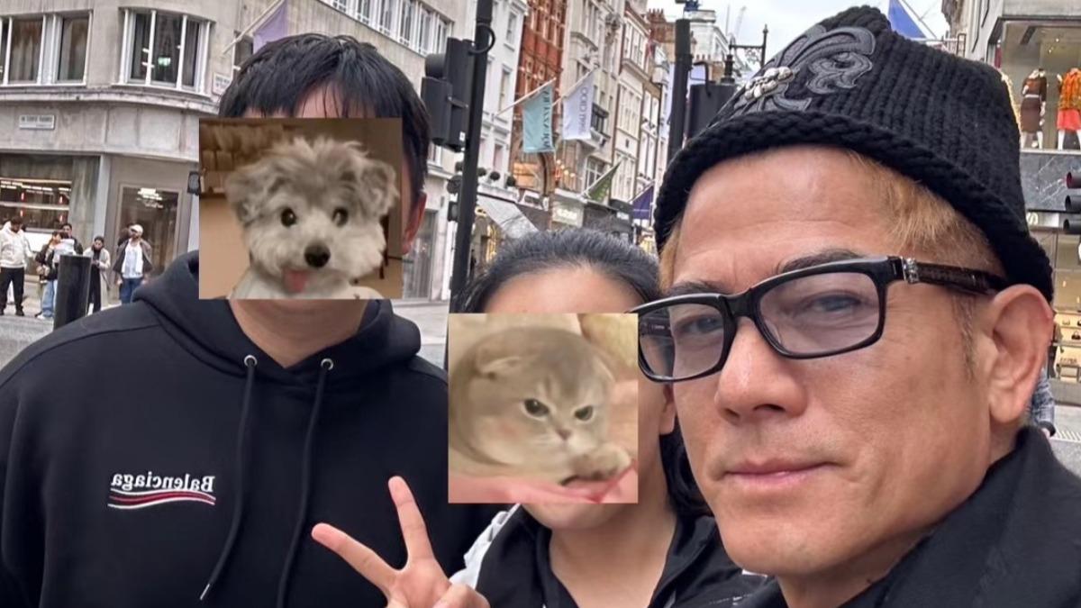 網友在英國巧遇郭富城,更和天王拍合照留念。(圖/翻攝自小紅書)