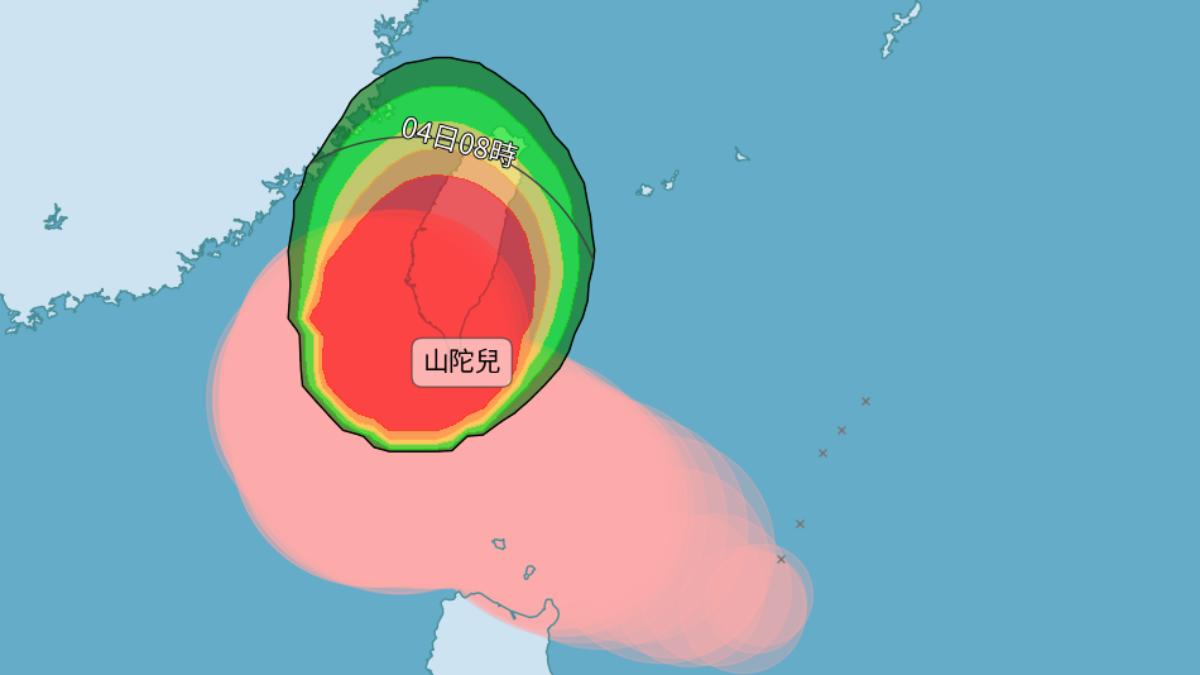 天氣/颱風假放到週六?7縣市「暴風圈侵襲率100%」巔峰橫掃