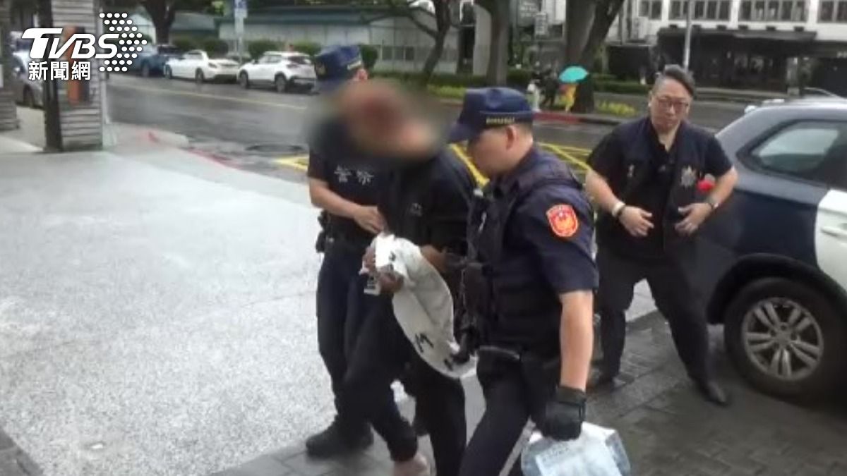 男子犯案後不到3小時就在摩鐵被警方逮捕。（圖／TVBS）