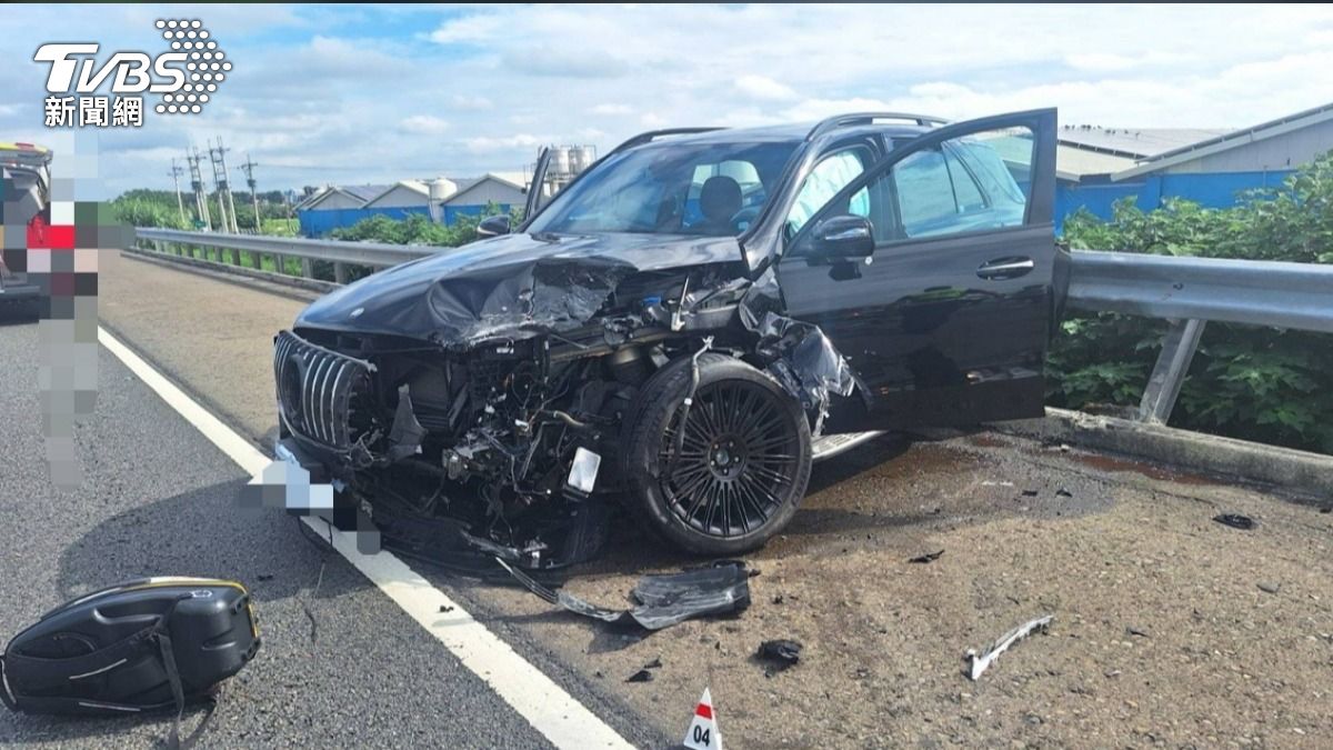 國1西螺段上午發生死亡車禍。（圖／TVBS）