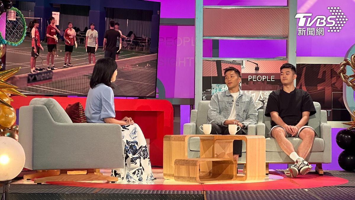 李洋、王齊麟接受主持人方念華專訪。（圖／張良瑜攝）