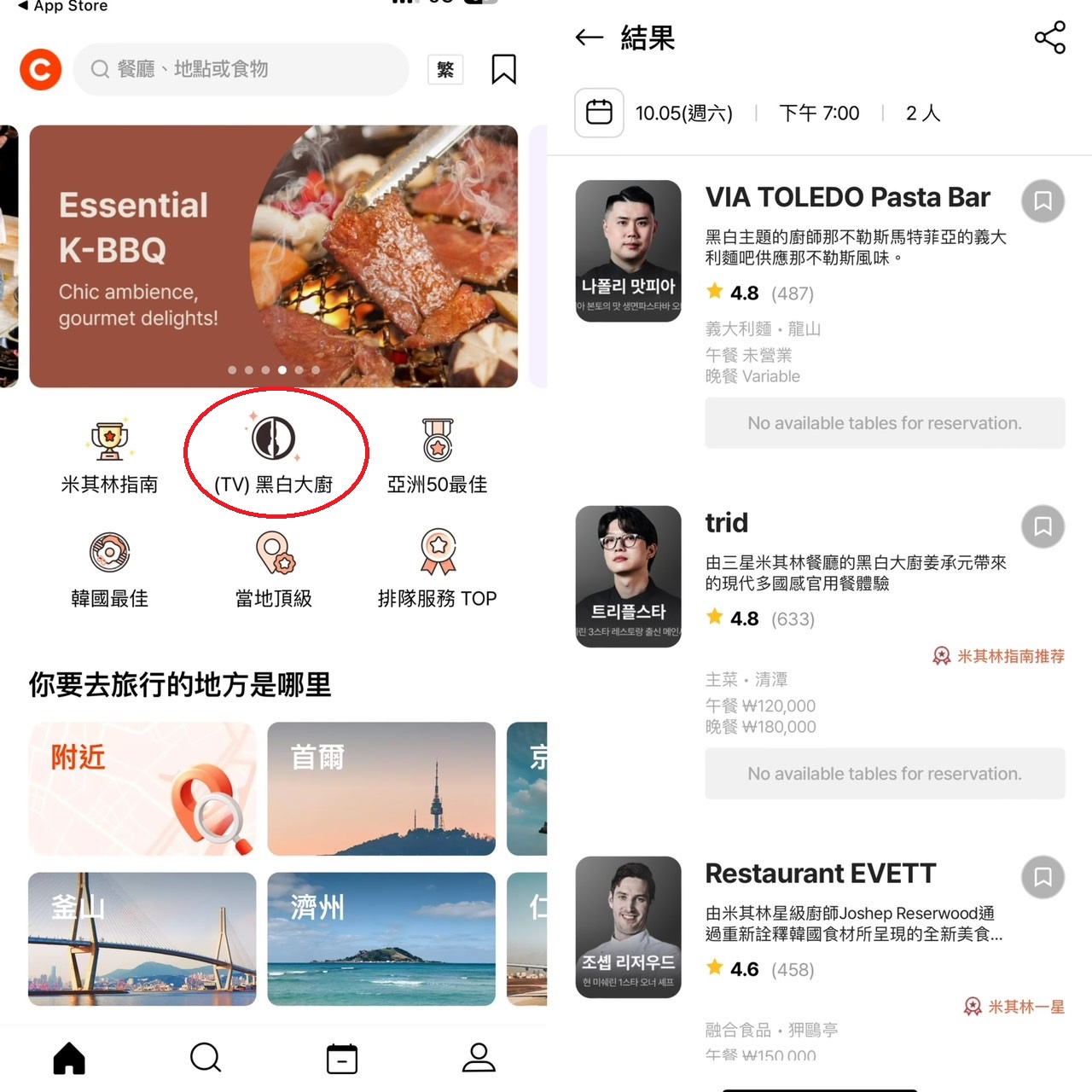 黑白大廚餐廳名單-黑白大廚參賽者餐廳-黑白大廚廚師餐廳