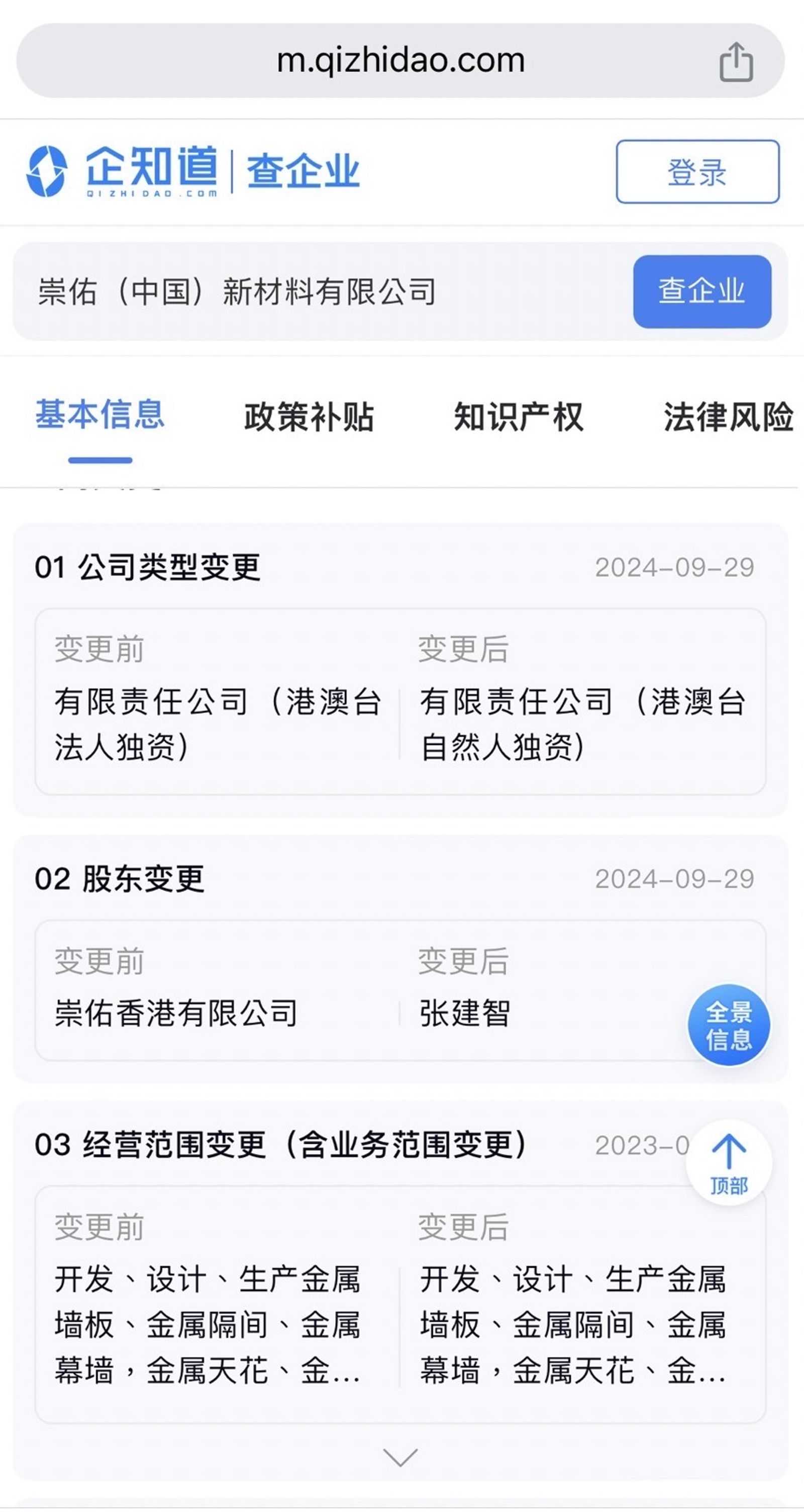 張建智9月29日將崇佑新材料股權轉移至自己名下。(圖/桓鼎提供)