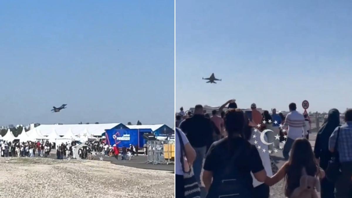 有片／土國F-16戰機「超低空」掠過人群！　群眾放聲尖叫
